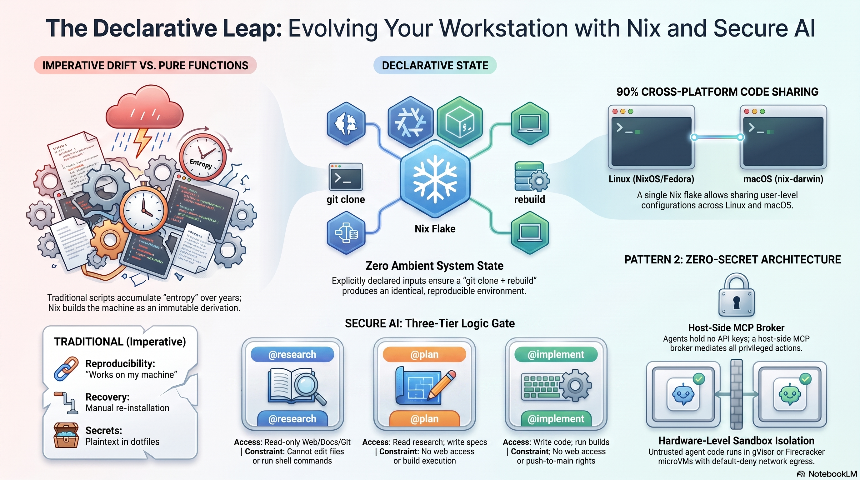 Architecture diagram: declarative workstations and secure AI