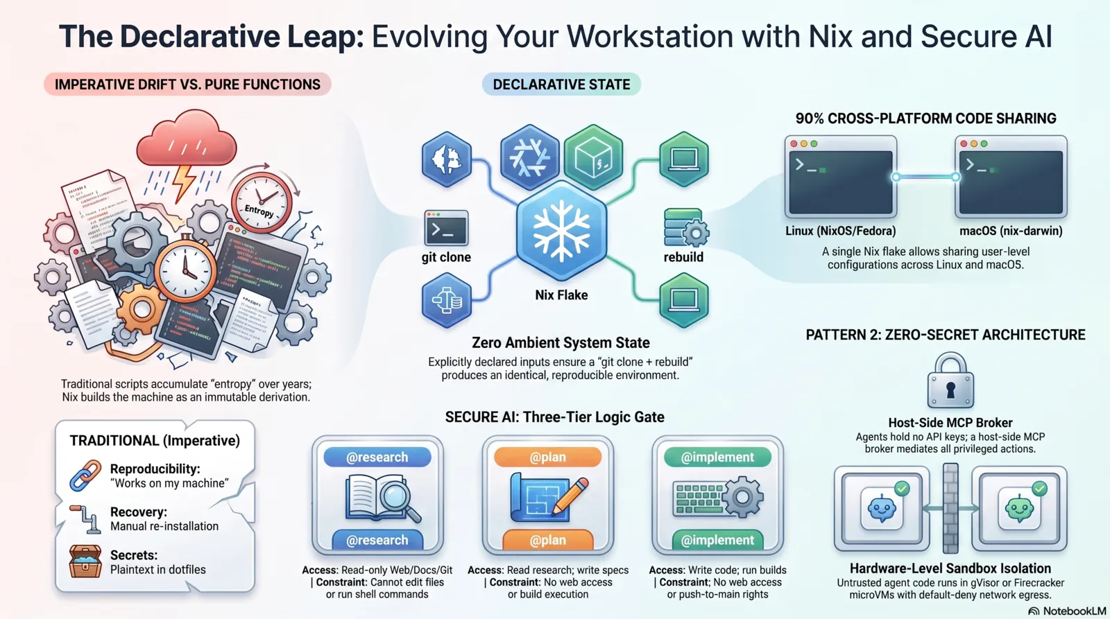 Architecture diagram: declarative workstations and secure AI